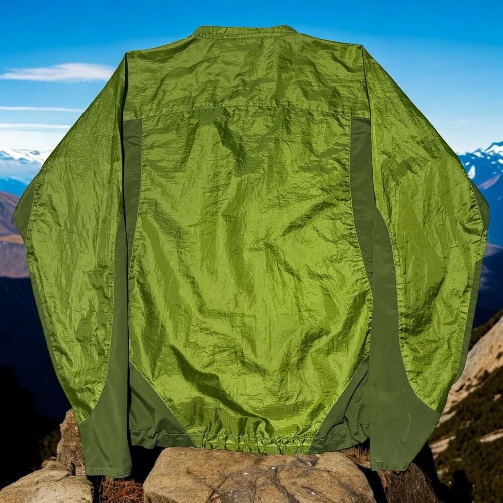 Helly Hansen Jacket Men’s L Green Lightweight Windbreaker Packable Hiking HH - Picture 2 of 4